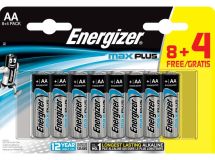 PILE AA LR6 1.5V ALCALINE MAX PLUS ENERGIZER B8+4