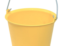 SEAU PRO RENFORCE A ERGOTS JAUNE 13 LITRES Anse 6,3mm