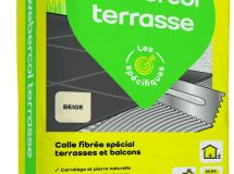 Colle fibrée pour terrasses et balcons WEBERCOL TERRASSE beige sac 25kg