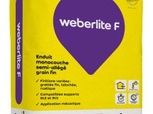 Enduit coloré monocouche allégé WEBERLITE F teinte 000 - sac de 25kg