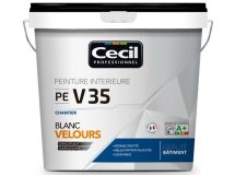 Peinture intérieure PE V35 chantier velours blanc - seau de 15L