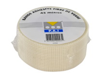 Bande adhésive fibre de verre pour plaque de plâtre en rouleau long. 45m x larg. 48mm