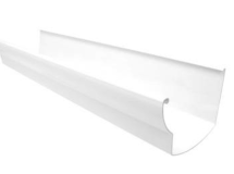 Gouttière en PVC blanc rectangulaire développé T25 - long. 4m