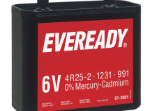 PILE 825 6V SALINE PLASTIQUE EVEREADY TYPE 4R25-2