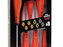 JEU 8 TOURNEVIS ROUGE (4F+2PH+2PZ) REDGRIP