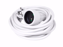 RALLONGE 5M HO5VV-F 3G1.5 BLANC 2P+T 16 AMPERES