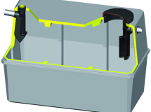 Fosse toutes eaux béton avec couvercle à visser et préfiltre 3000 L